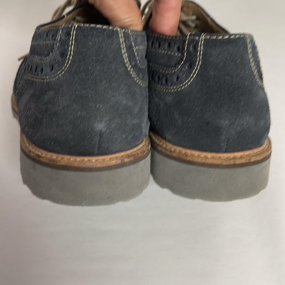 Nordstrom 1901 Blue Suede Brogue Wingtip Oxfords Size 11 - Picture 5 of 7